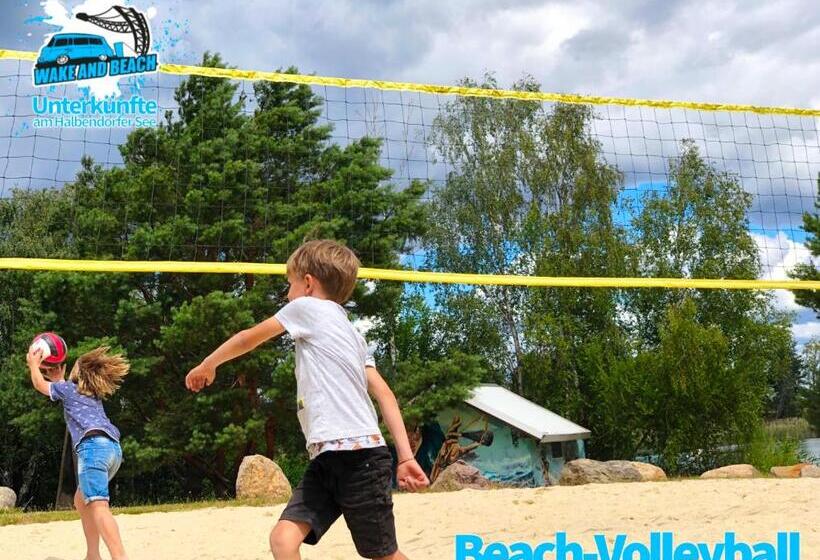 בקתת חדר, Unterkünfte Bei Wake And Beach Am Halbendorfer See