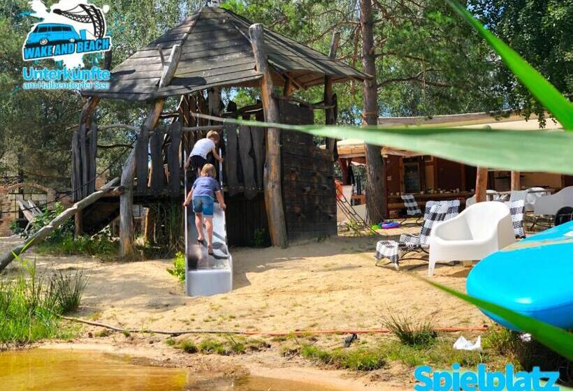 בקתת חדר, Unterkünfte Bei Wake And Beach Am Halbendorfer See