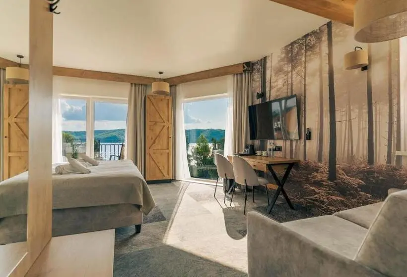 キングサイズベッドのスタンダードルーム, Sztygarka Hetmańska Resort Solina