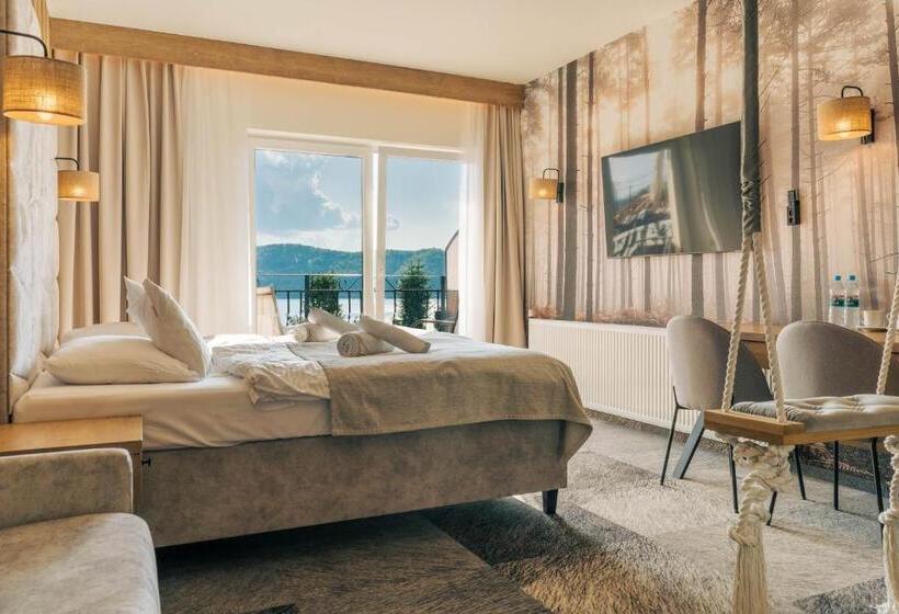 غرفة قياسية مطلّة علي البحيرة, Sztygarka Hetmańska Resort Solina