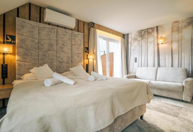 غرفة قياسية مطلّة علي البحيرة, Sztygarka Hetmańska Resort Solina