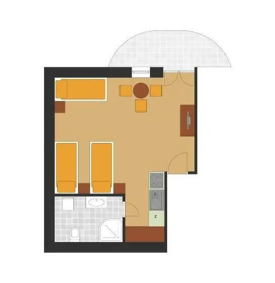 バルコニー付きスタンダードステューディオ, Villa Jura Pokoje Gościnne