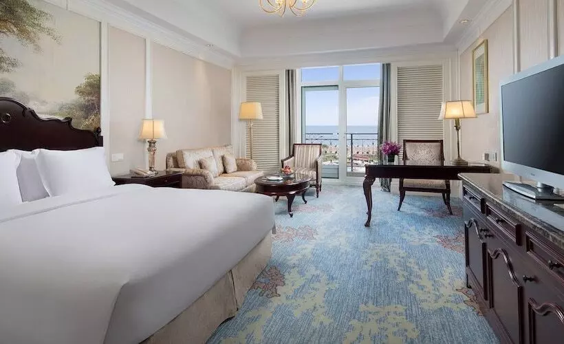 海の見えるダブルベッドスタンダードルーム, Crowne Plaza Qingdao Ocean Spring Resort By Ihg