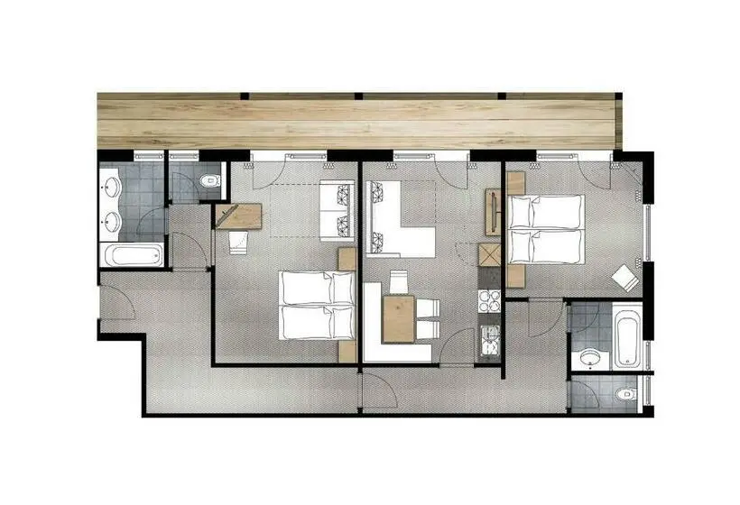 ２ベッドルームアパートメント, Gurglhof Apartmenthaus