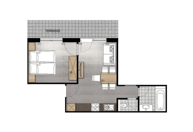 １ベッドルームアパートメント, Gurglhof Apartmenthaus
