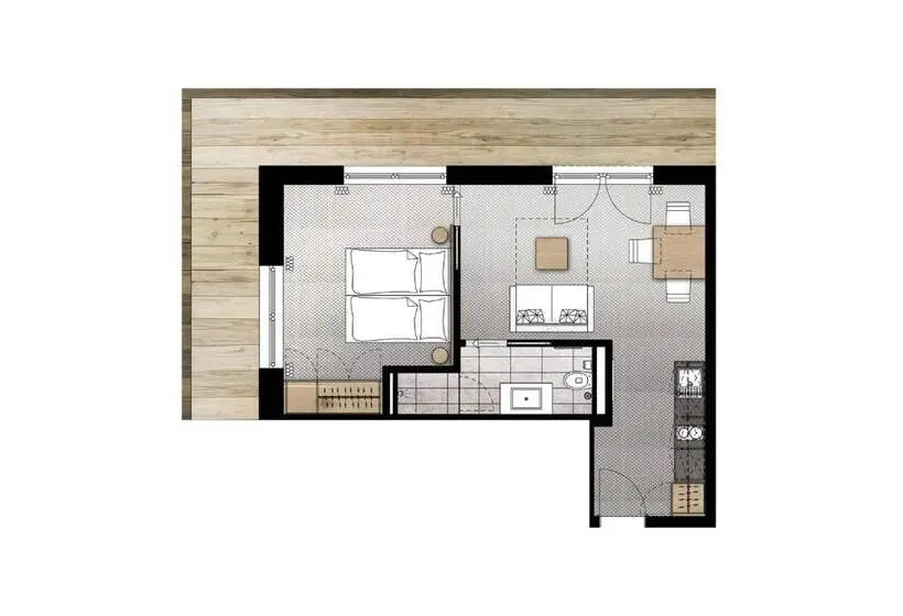 １ベッドルームアパートメント, Gurglhof Apartmenthaus
