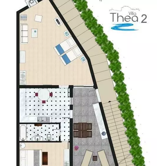 ツーベッドルーム　ヴィラ, Thea Villas And Suite