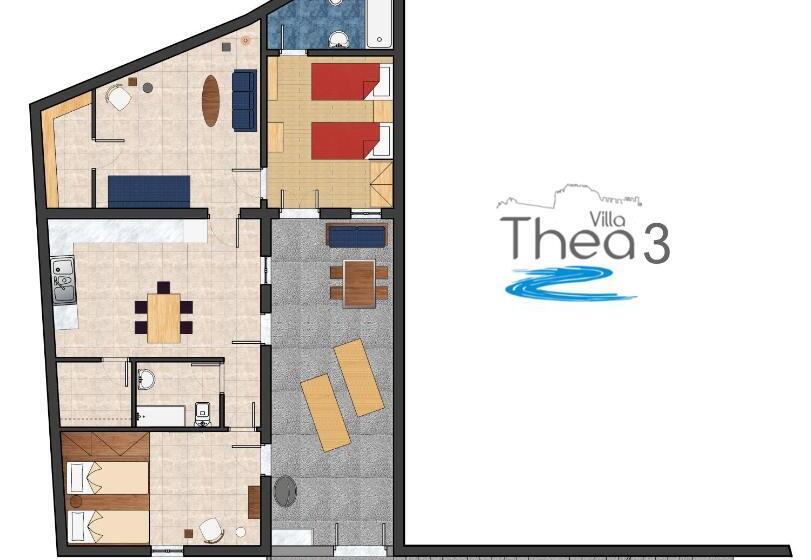 带2个卧室的别墅, Thea Villas And Suite