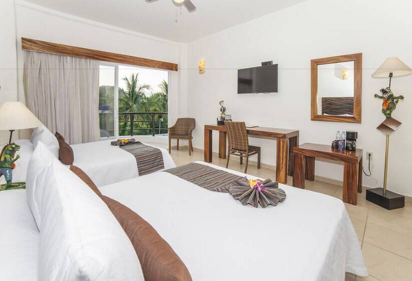 غرفه قياسيه سريرين مزدوجين, Quinta Bella Huatulco