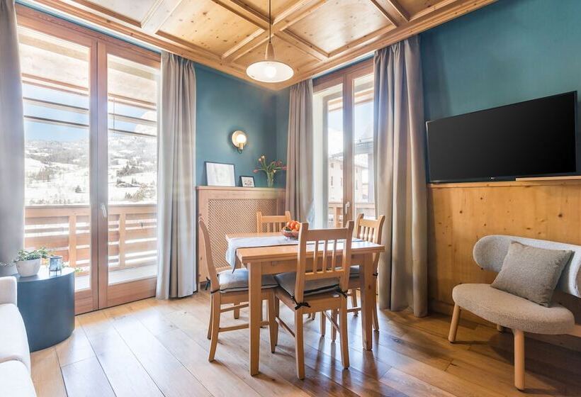 带1个卧室带观景的公寓, Radisson Residences Savoia Palace Cortina D’ampezzo