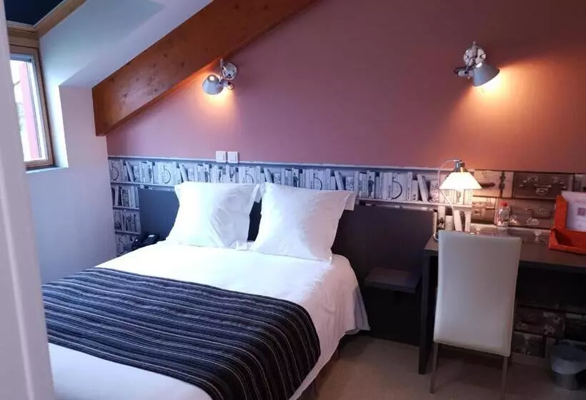 キングサイズベッドのスタンダードルーム, Fasthôtel Le Râle Des Genêts Un Hôtel Fh Collection