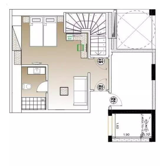 屋根裏部屋風スタンダードルーム, Lagaria