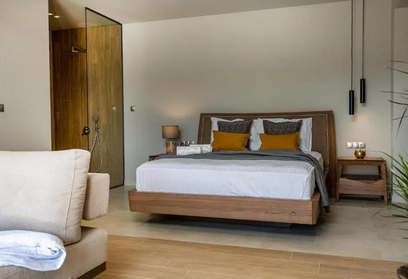 Villa 1 Makuuhuone Merinäkymä, El Mar Naxos