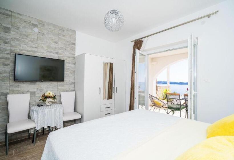 חדר סטנדרט נוף לים עם טרסה, Apartments Sandito