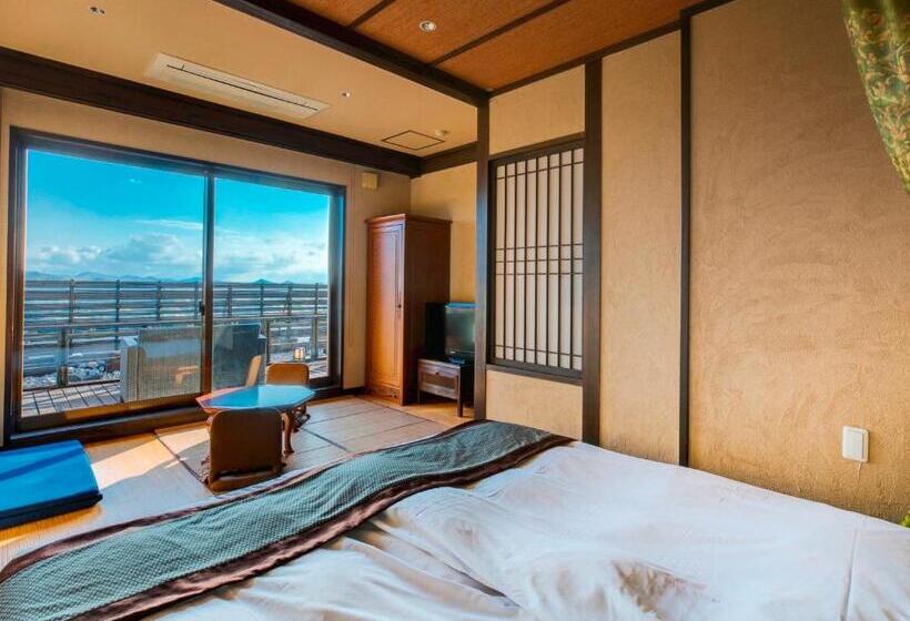 Standard room with outdoor bath, Ijika Daiichi Hotel Kagura