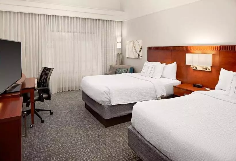 ２ダブルベッドのスタンダードルーム, Courtyard By Marriott Houston Rice University