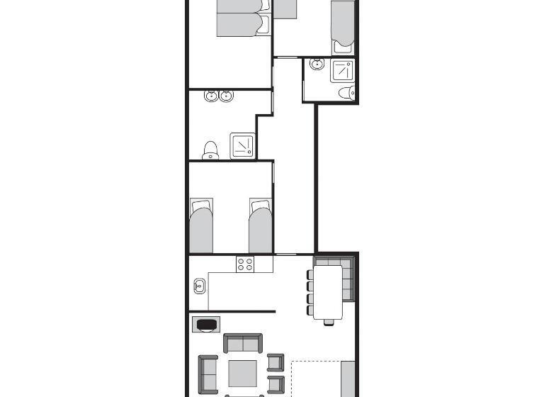 Апартаменты 3 Спальни, Landal Hochmontafon
