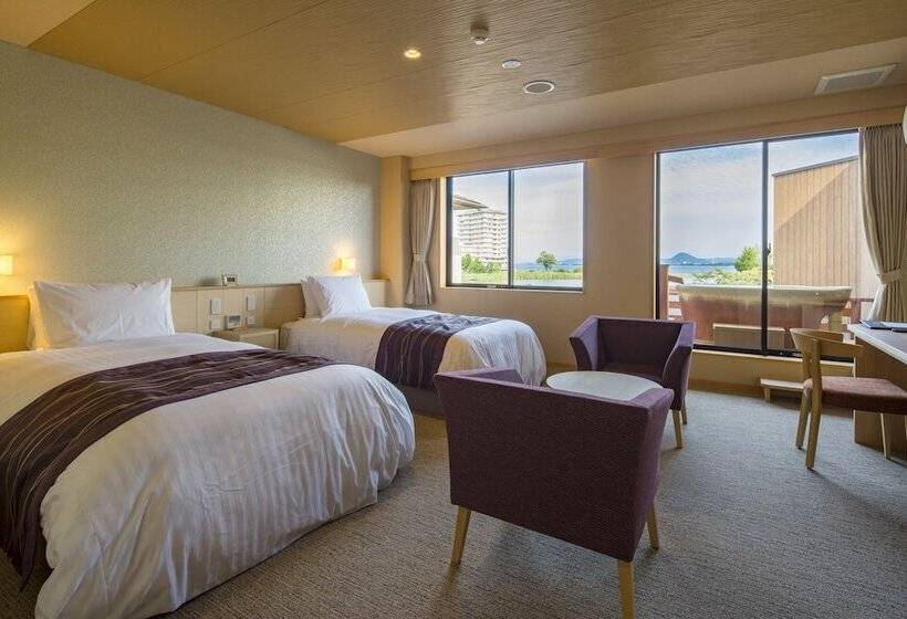غرفة ديلوكس مطلة على البحيرة, Biwako Ryokusuitei