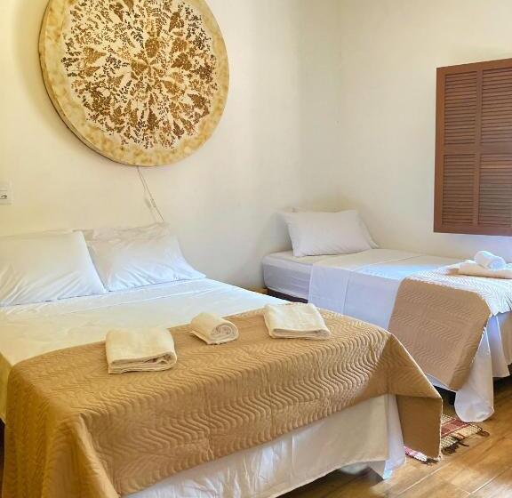 اتاق استاندارد سه تخته با چشمانداز باغ, Pousada Casa De Fadas