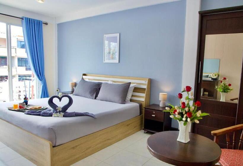 스탠다드 발코니 룸 바다 전망, Golden Guesthouse By The Beach Cha Am