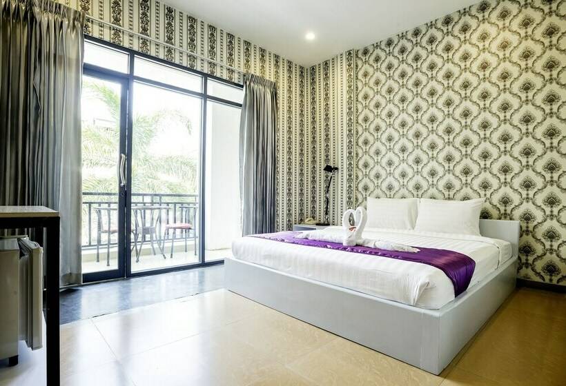 חדר דחוקס עם מיטת קינג, White Residence Hotel & Apartment