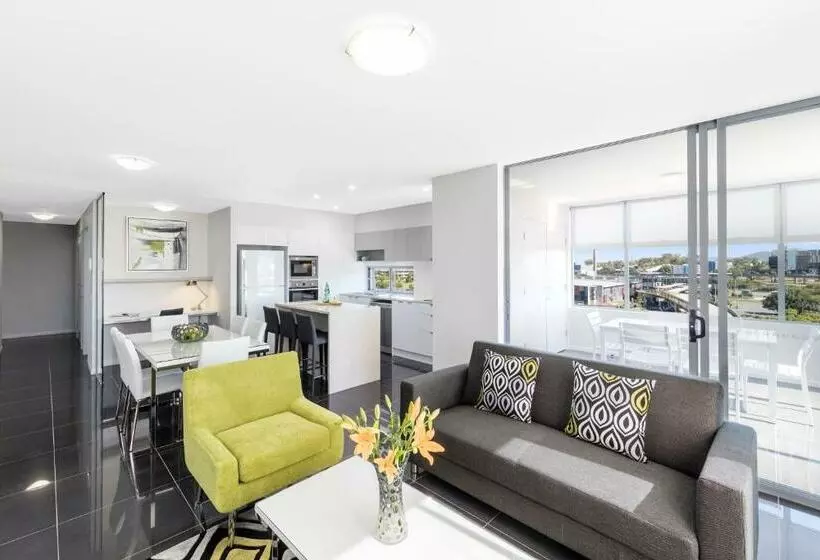 ２ベッドルームアパートメント, Oaks Brisbane Woolloongabba Suites