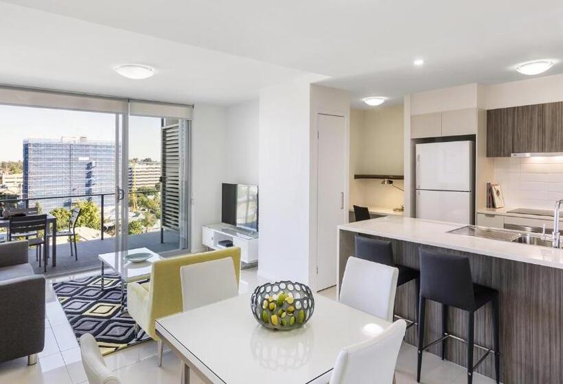 דירת אקזקיוטיב, חדר שינה 1, Oaks Brisbane Woolloongabba Suites