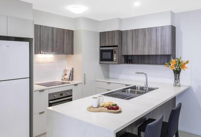 דירת אקזקיוטיב, חדר שינה 1, Oaks Brisbane Woolloongabba Suites