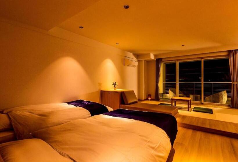 غرفة قياسية رباعية, Ooedo Onsen Monogatari Premium Shirahama Gyoen