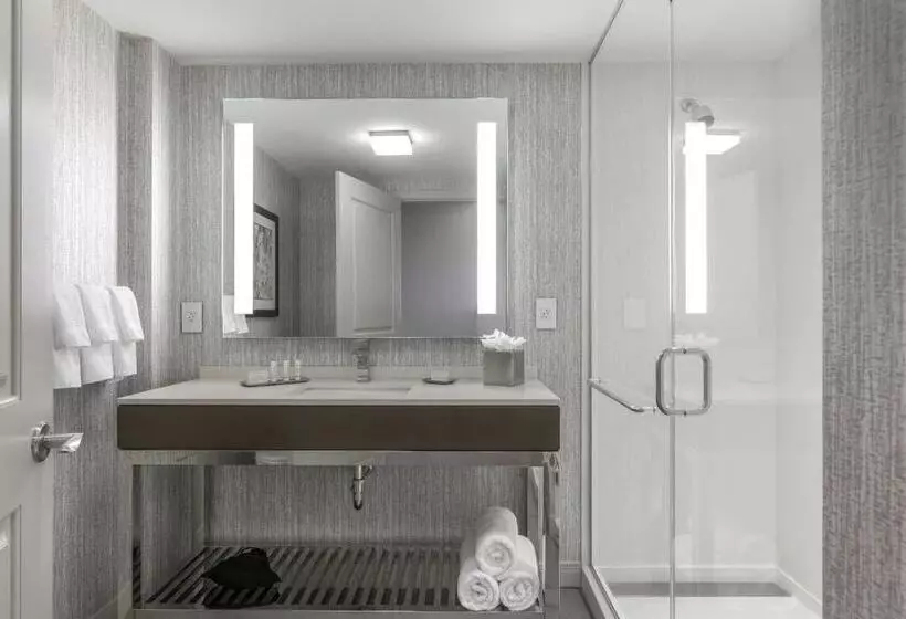 キングサイズベッドのデラックスルーム, Courtyard By Marriott Edgewater Nyc Area