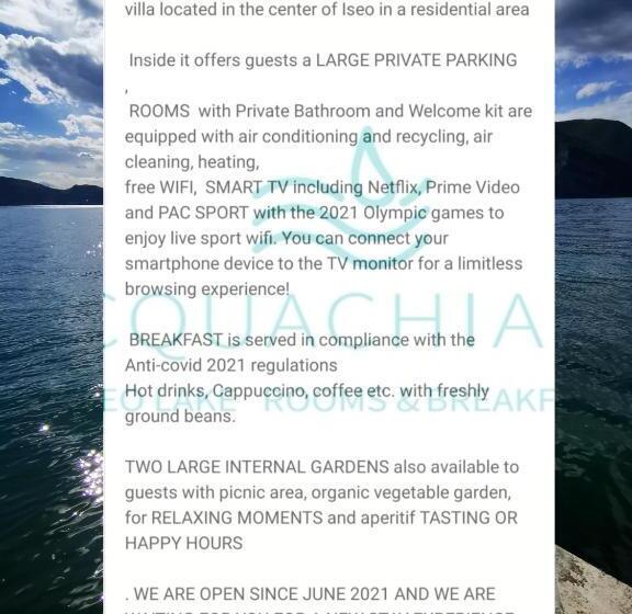 غرفة قياسية مطلّة علي الحديقة, Acquachiara Iseo Deluxe Bed & Breakfast Iseo Center With Garden And Parking Inside