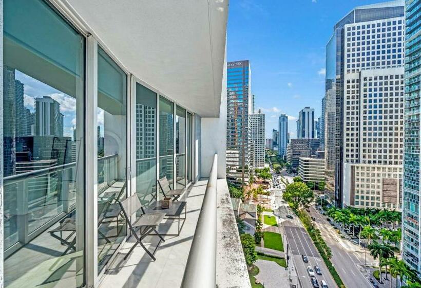 شقة غرفة نوم واحدة مزودة بشُرفة, Icon Brickell Luxury Residence