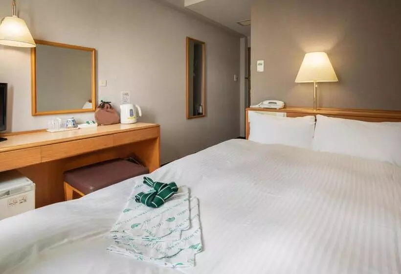 ダブルベッドのベーシックルーム, Central Hotel Takeoonsen Ekimae