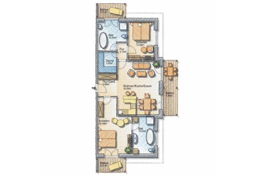 带2个卧室的公寓, Beach Apartments Heiligenhafen
