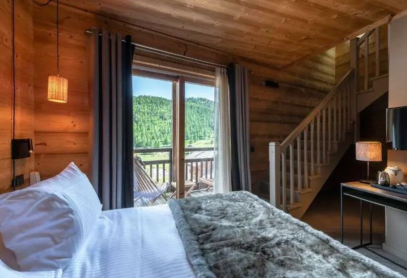 سوئیت جونیور با چشمانداز کوهستان, Le Chalet Blanc Hôtel & Spa