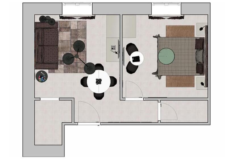 דירת חדר עם טרסה, Donna Giulia