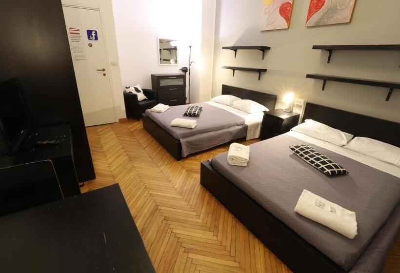 اتاق استاندارد چهارنفره با سرویس بهداشتی مشترک, Guest House Pirelli Milano