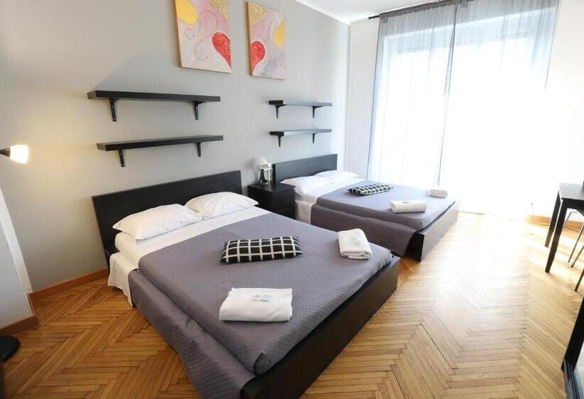 اتاق استاندارد با سرویس بهداشتی مشترک, Guest House Pirelli Milano