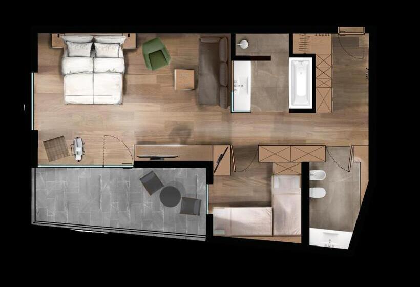 2 Bedroom Suite with Balcony, Fischer