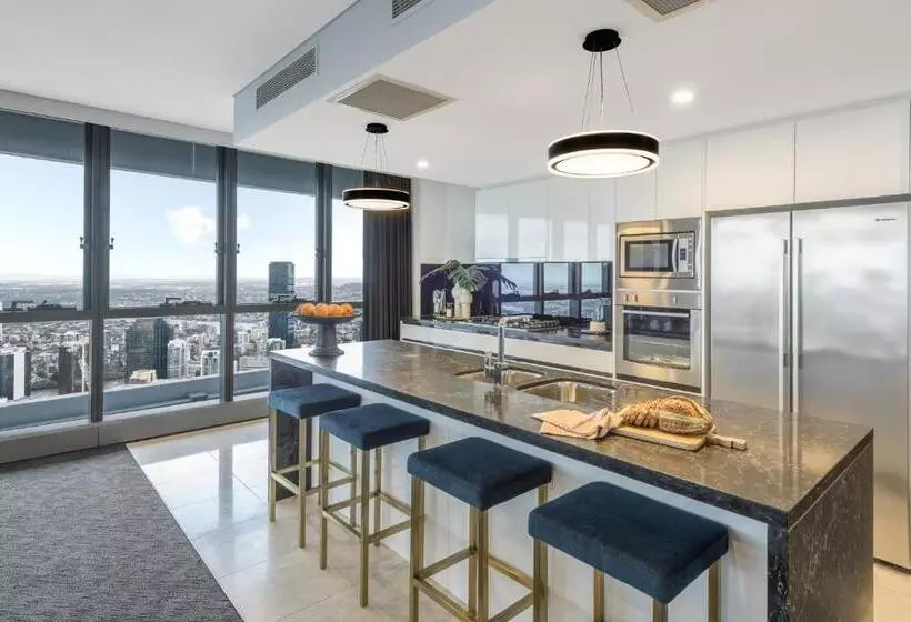 １ベッドルームペントハウスアパート, Meriton Suites Herschel Street, Brisbane