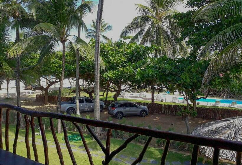 标准间侧面带海景, Pousada Dos Coqueiros