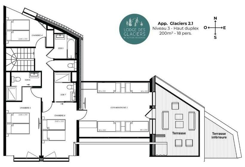 آپارتمان سوپریور 1 خوابه, Lodge Des Glaciers