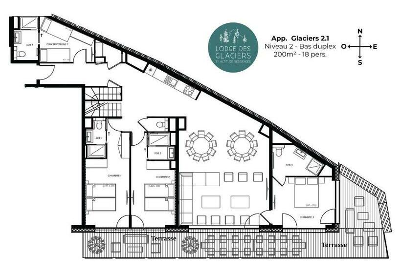 آپارتمان سوپریور 1 خوابه, Lodge Des Glaciers
