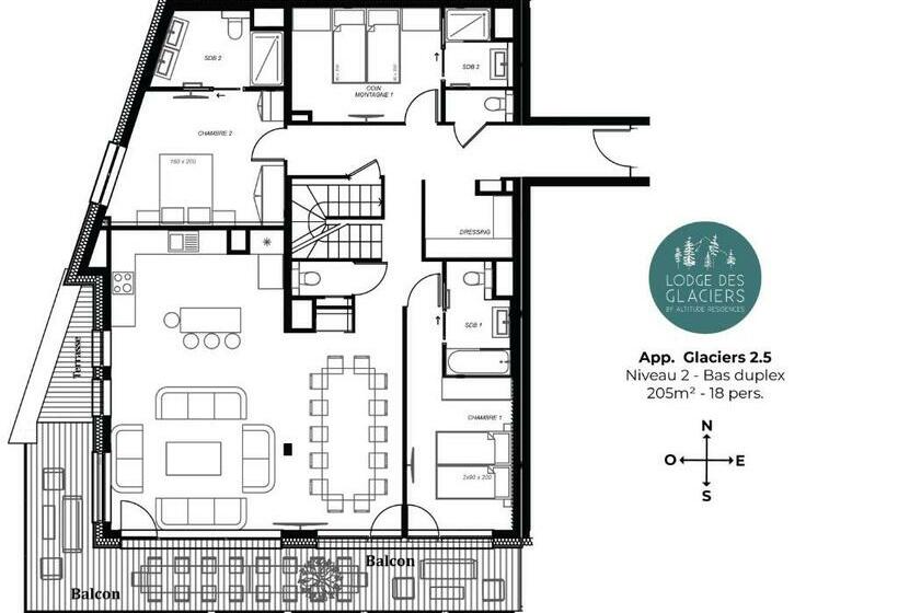 آپارتمان دوبلکس 1 خوابه, Lodge Des Glaciers