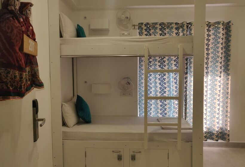 共用房间的床, Moustache Hostel Jaipur