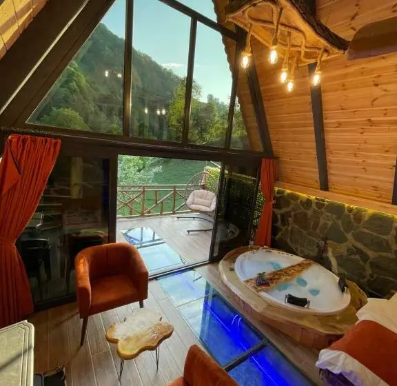 キングサイズベッドのデラックスルーム, Waterfallbungalow