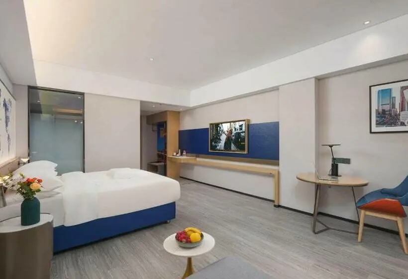 キングサイズベッドのスタンダードルーム, Kyriad Hotel Baoying Jinyuan Square High Speed Railway Station