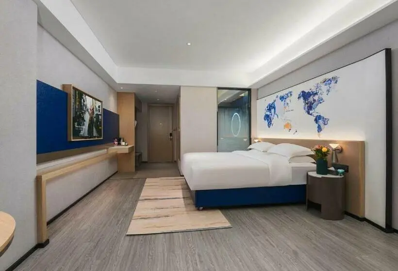 キングサイズベッドのスタンダードルーム, Kyriad Hotel Baoying Jinyuan Square High Speed Railway Station
