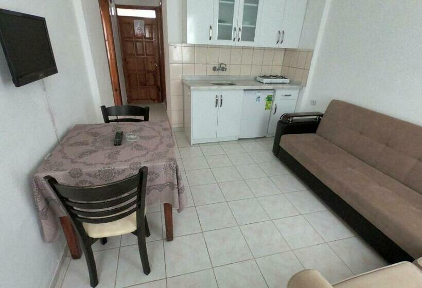 带1个卧室带花园景观的公寓, Sarıhan Apart Otel