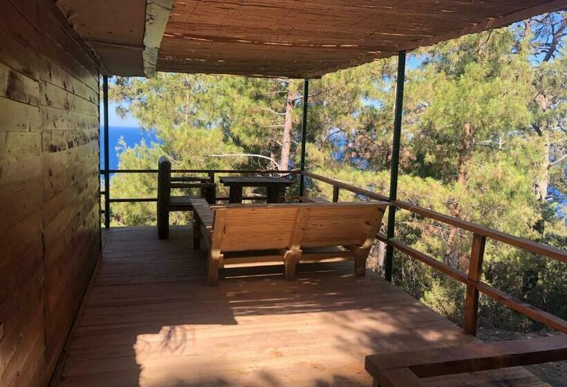 חדר דלוקס נוף לים, Honey Hill Faralya Forest Cabins By The Sea